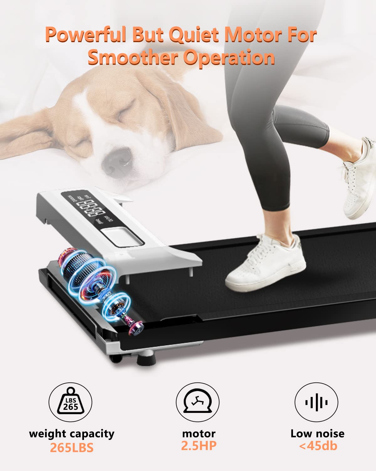 NOTIUS D1 Mini Walking Pad Under Desk Treadmill with Remote Control